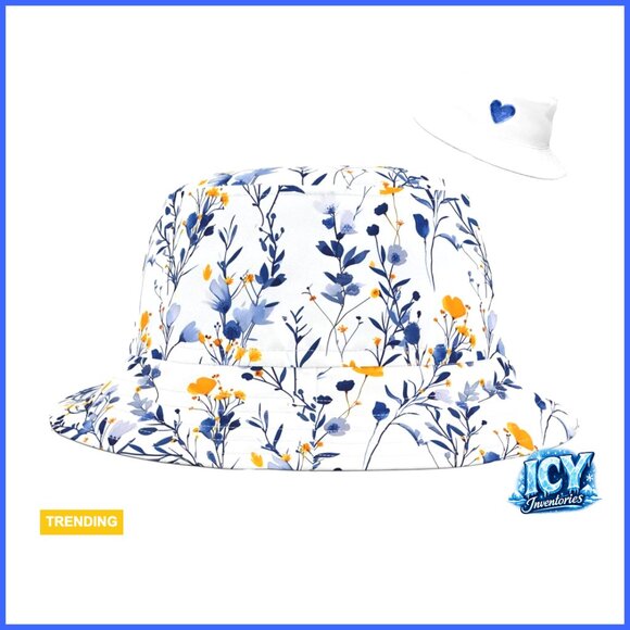 Unisex Floral Print Bucket Hat Sun Protection Foldable Travel Fishing main image 5